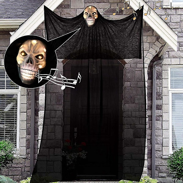Halloween roikkuva aavekoriste pelottavalla kankaalla ja Halloweenin pelottaviin sisä- ja ulkokoristeisiin Kummitustalo Halloween-juhlatarvikkeet