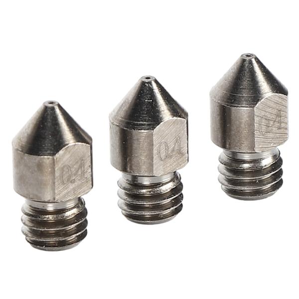 3 st 3D-utskriftsmunstycken MK8 Hög temperatur Korrosionsbeständigt munstycke för 3D-skrivare 1,75/0,4 mm