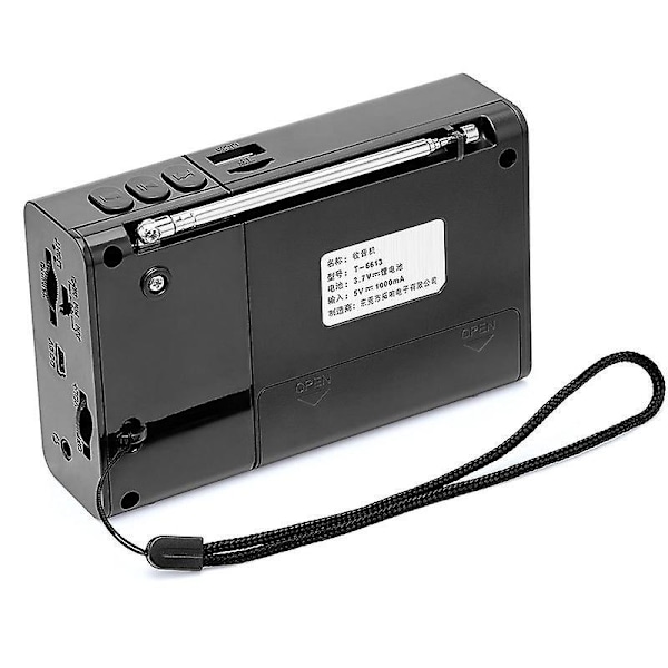 T-6613 Plug-in Radio Mellombølge Bærbar Eldre Fm Radio Halvleder Mini