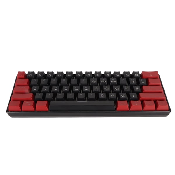 61-tasters mekanisk tastatur Blå switch Kablet RGB Gaming Mekanisk tastatur med cool lyseffekt til kontorstudie Rød og sort