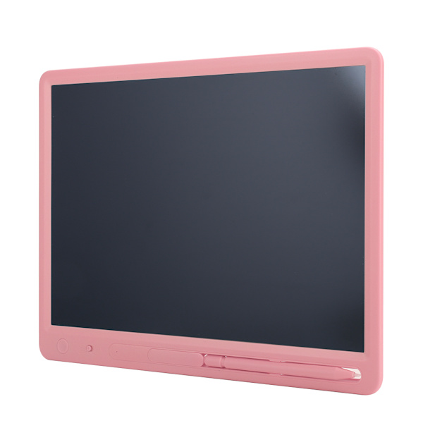 15in LCD-skrivetavle, fargerik, fet håndskrift, barns smarte elektroniske doodle-tavle, rosa