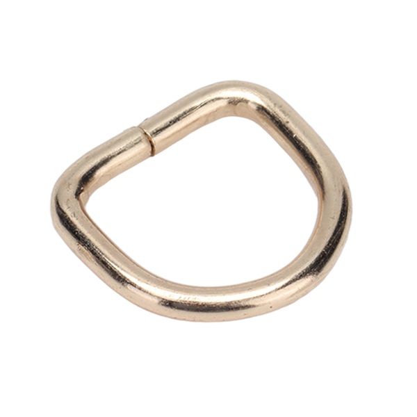50 stk. D-ringe i premiumjern - robuste, holdbare, farveægte, udsøgte, brede anvendelsesmuligheder - metal D-ringe til tasker, tøj, pung - guld 2x11x11mm