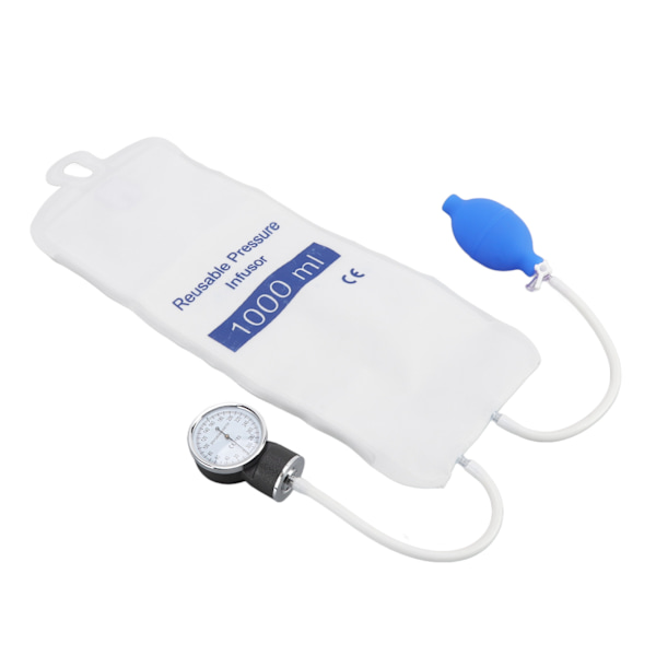 Tryckinfusionspåse ICU-övervakningsvätska Snabbinfusion med indikatormätare Huvud för snabb blod- och vätskein infusion 1000 ml