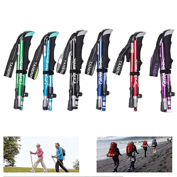 Foldbar Vandrestav til Udendørs Camping og Vandreture