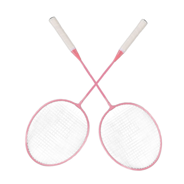 K1134 Badminton Racket Set Split Iron Alloy Badminton Racket Set med förvaringshink Förvaringsväska Rosa