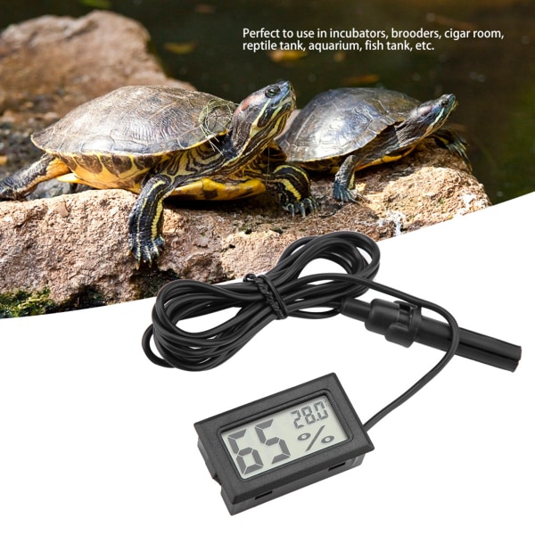 Mini LCD termometer Hygrometer med extern sond