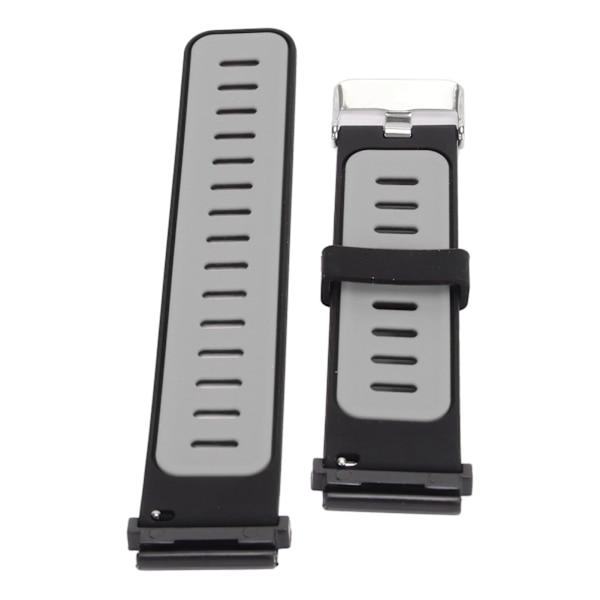 22 mm silikonklokkerem Dobbelfarget silikonklokkerem erstatning for Fenix ​​7 Black Grey