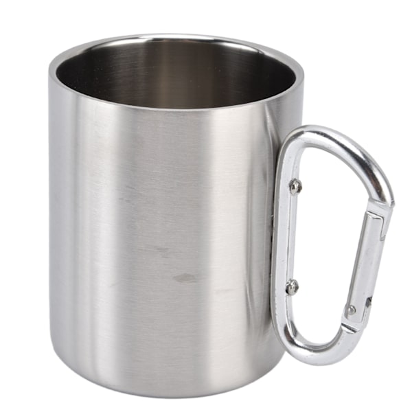 Rostfritt stål mugg 360ml Dubbelvägg Bekväm handtag Blank yta Utsökt Hållbar Rostfritt stål Kaffe muggPrimär färg handtag