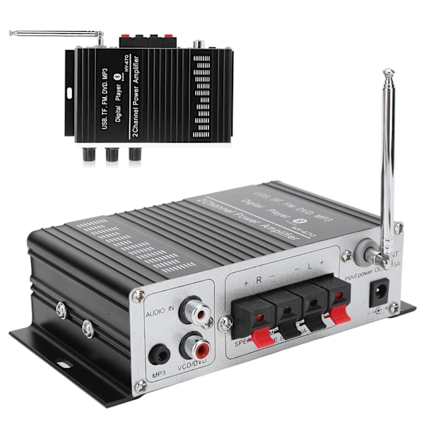 USB minneskort FM 3 in 1 Stereo Power Audio Amplifier Bluetooth 4.2 Digital Player