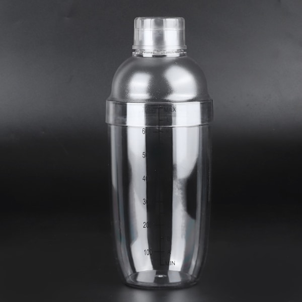 PC Cocktail Shaker med skala Melketekanne Juicer Vin Plastkopp for Hjem Bar Butikk 700ml