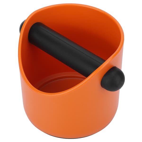 Minikaffebehållare Halkfri Rak Port Hushållsslipbehållare Knock Bin Box (Orange)