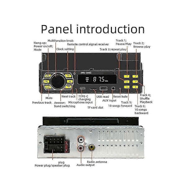 Bracket Bil Bluetooth Afspiller Multifunktion Kan Lokalisere og Finde Bil U Disk Plug-In Kort HD Tabsfri