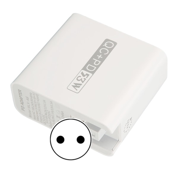 WLX A6 USB C vegglader 53W 4 USB ladeporter QC 3.0 PD 20W hurtig vegglader for iPhone nettbrett øretelefon 100-240V EU-plugg