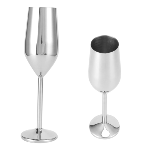200 ml bägare i rostfritt stål Champagneglas drickskopp för bar/fest/bankett/picknick.