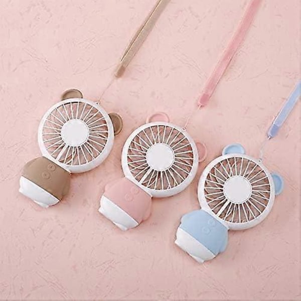 Hiljainen Kannettava USB Sähkötuuletin Mini USB Jäähdytystuuletin LED Yövalolla 16*8.6*2.6cm Pinkki