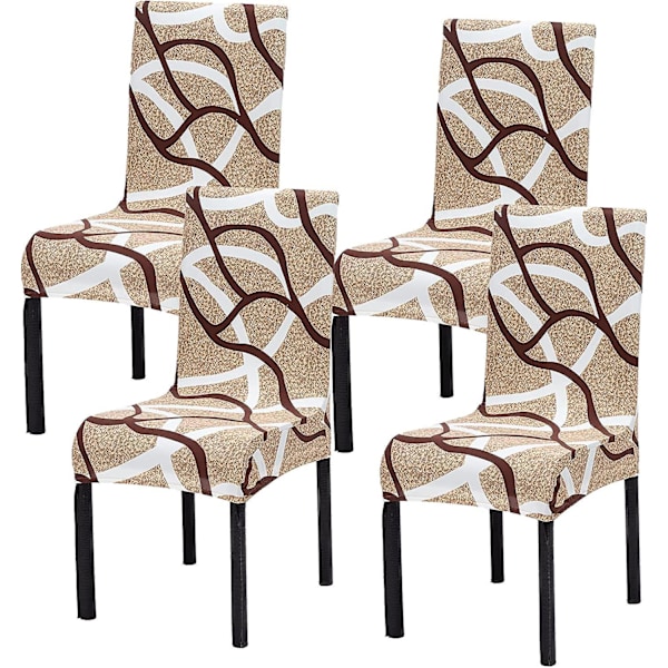 Matstolsöverdrag 4-pack, Universal Storlek Stretch Köksöverdrag, Parsons Tvättade Avtagbara Överdrag Matbord, Hotell och Ceremoni Överdrag