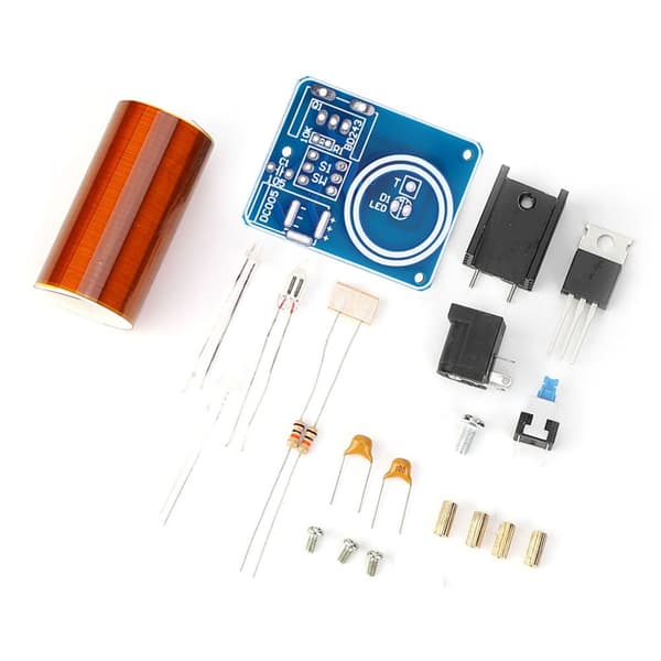 Mini Tesla Coil Fjärrkontroll LED Spark Module Kit Elektronisk DIY Kit DC12V Monteringssats