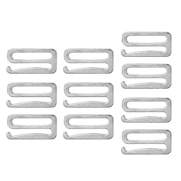 2 x 10 st Legering Ersättning BH Band Glidkrokar Fig 9 Underkläder Justerare 25mm-