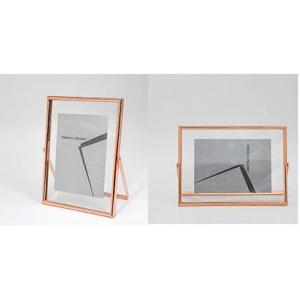 Metall Bilderamme med Passepartout, egnet for 12,7 x 17,8 cm bilder, Fotorammer 5x7' B