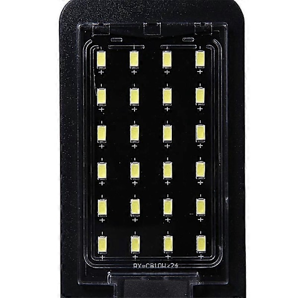 Dww-Lampe LED Ultratynd til Lille Akvarium, Akvarielys med 32 LED'er Hvidt Lys, 10W, 790LM (Sort) [Energiklasse F]