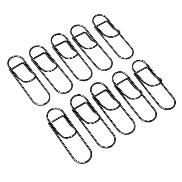 66 stk Metal Pen Clips til Student Skridsikring Rustforebyggende Papirclips Pen Holder til Notebooks Office School Sort