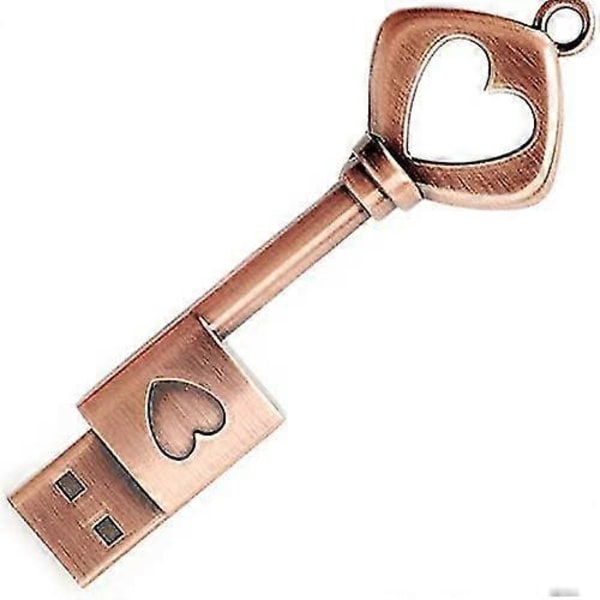 Kärleksknut USB-minne Hjärtformat USB-minne Metall Zip Drive Retro Födelsedag Bröllopspresent Datalagring Fotopinne För Familj, Barn, Vänner, Student