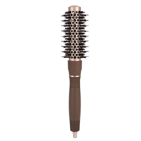 High quality Anion Anti static Round Hair Comb Salon Styling Brush Coffee(25mm)