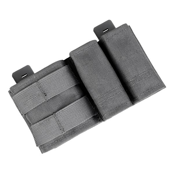 Militært tilbehørsveske med Molle-innlegg, matte- og nylonduk, multifunksjonell belteveske for utendørs bruk, grå