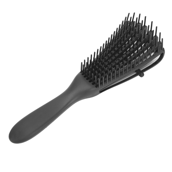 Dettangling Hair Brush Knobs Detangler Comb Fine Tænder Hårbørstekam til langt tykt vådt tørt hår Sort