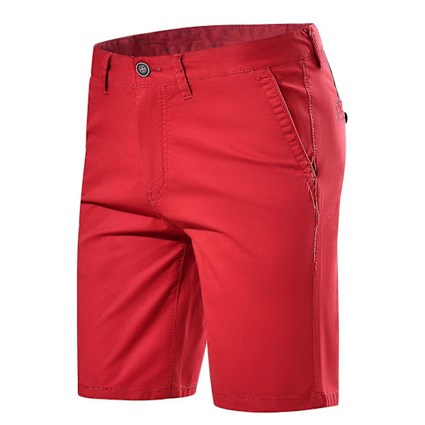 Khaki Men's Chino Shorts36 Red