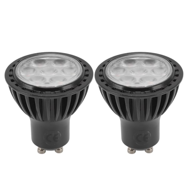 2 stk. GU10-spotlightpære 3000K 7W varm hvitt LED-pæreerstatning for disk 110-240V