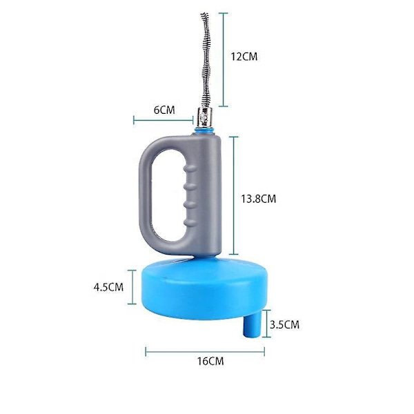 Toiletplunger til afstopning - Kloak- og Køkkenvaskrenser Håndværktøj (3m)