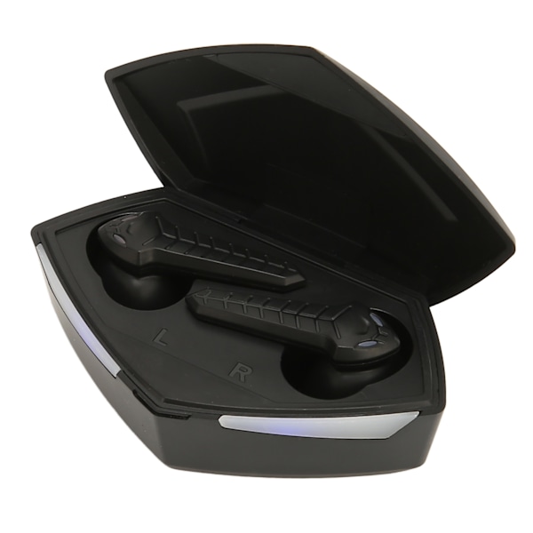 Bluetooth Gaming Øreplugger Stereo Lav latens Dual Modes Trådløs øretelefon med innebygd mikrofon for telefon Laptop Svart