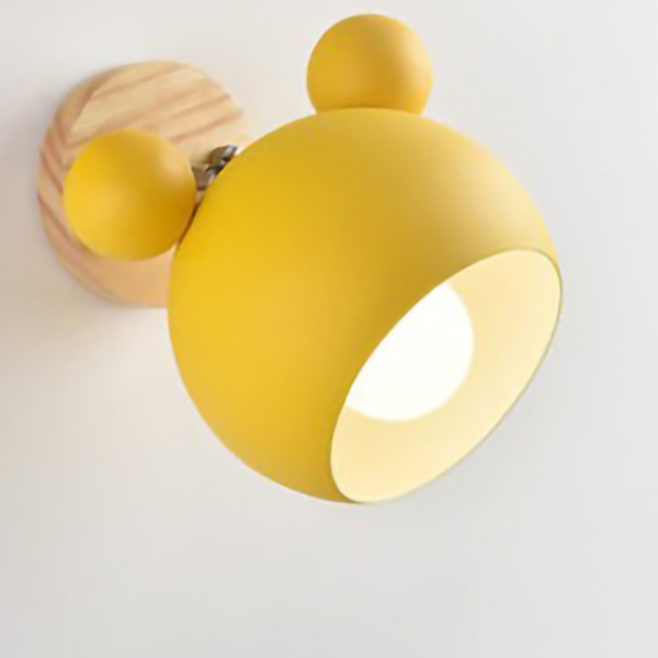 Vägglampa Enkel Cartoon Modell Kvarts Rumpa Söt Vacker Vägglampa för Sovrum Ingen Glödlampa Gul