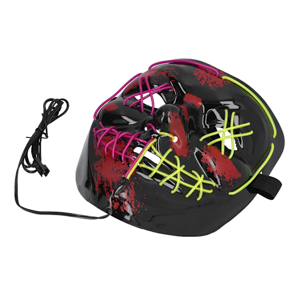 LED Halloween Maske Skræmmende Lysende Glødende Maske Cosplay til Kostumer Halloween og Jul
