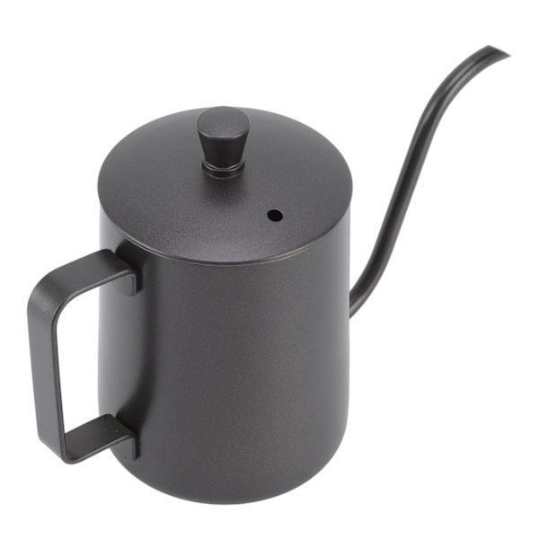 Häll över kaffekanna i rostfritt stål, handhållen smal droppip, gåshals kaffekanna 350 ml PTFE svart