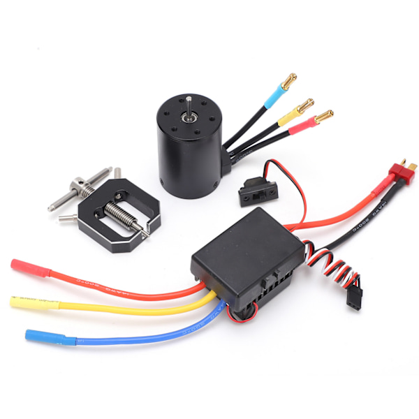 3650 4300KV vedenpitävä harjaton moottori 60A ESC-moottorin hammaspyörän ulosvetimellä Combo-sarja 1/10 1/8 RC-autoon