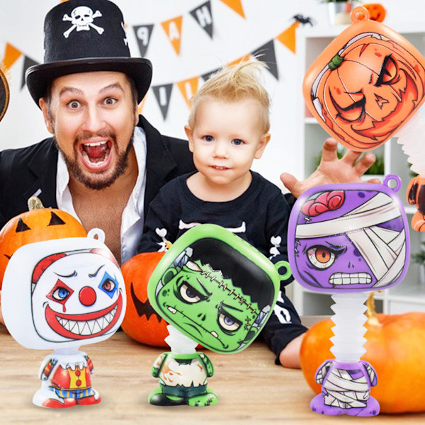 Halloween-figur med töjbar slangbelysning Leksak prydnader Sensorisk dekompressionsleksak Barnleksak Present