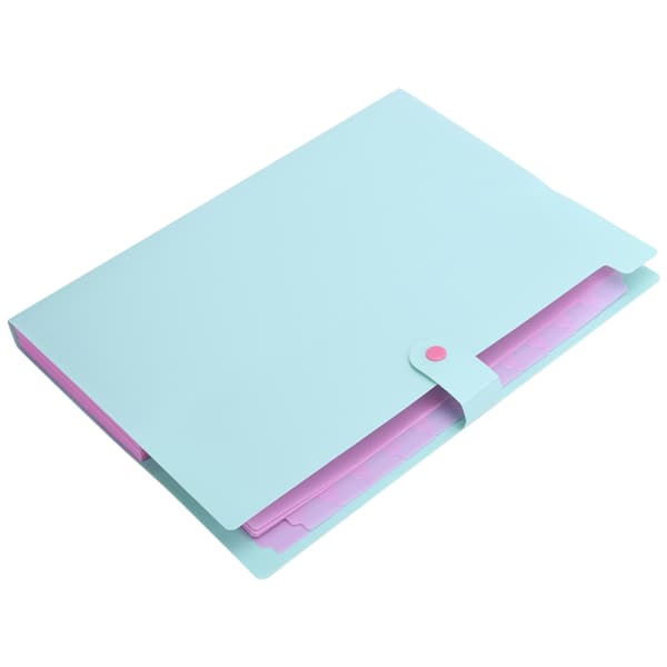 Mappeposer A4 MultiLayer Dokument Organizer Papir Opbevaring Informationslommer (Grøn)