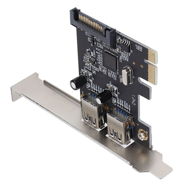 PCI-E-laajennuskortti USB3.0 5 Gbps:n huippunopeudella, kaksiporttinen pöytätietokoneen korttipaikka-adapteri