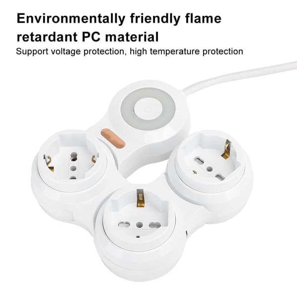 Strømuttak Deformasjon 3 Konkav Jack 10A Elektrisk Tilbehør EU-plugg 220V-250V
