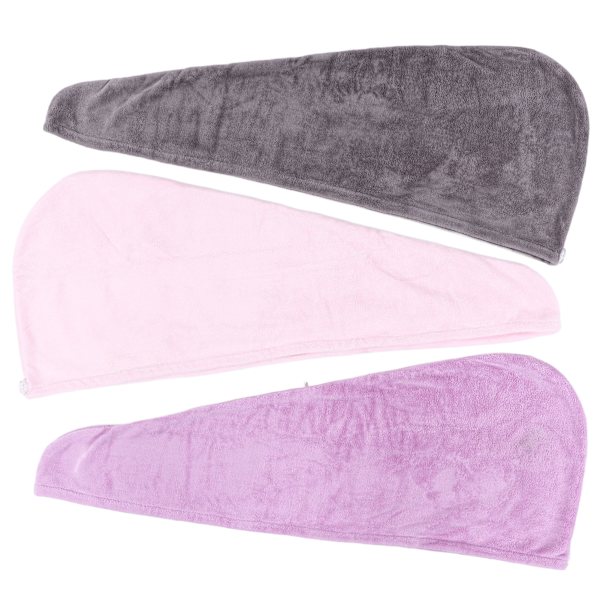 3 st mikrofiberhårhandduk wrap twist hårtorkning handduk tjock solid snabb torkning för träning simning frisör