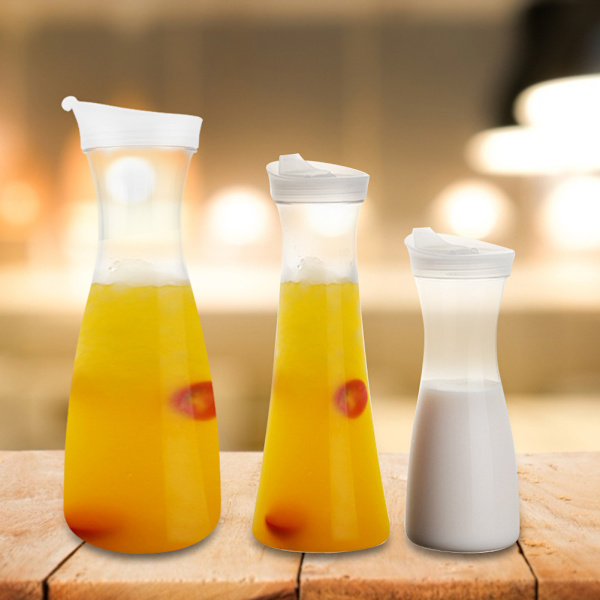 1000 ml akryl gennemsigtig saftflaske Vandkande Iskold saftkande med låg til bar hjemmebrug