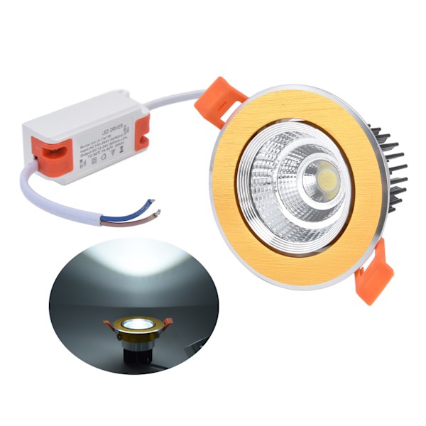 LED-burkbelysning 7W Mjukt ljus Energisparande Säker Stabil Enkel installation Bred applikation LED-infälld belysning
