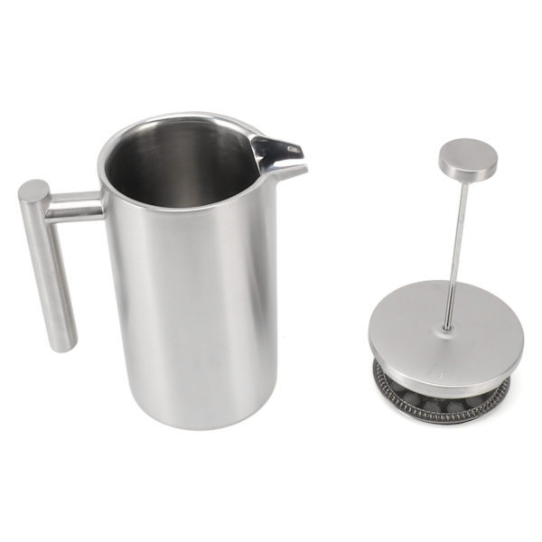 Fransk press kaffebryggare diskmaskin säker dubbelväggig isolerad rostfri kaffepress med filter 1L