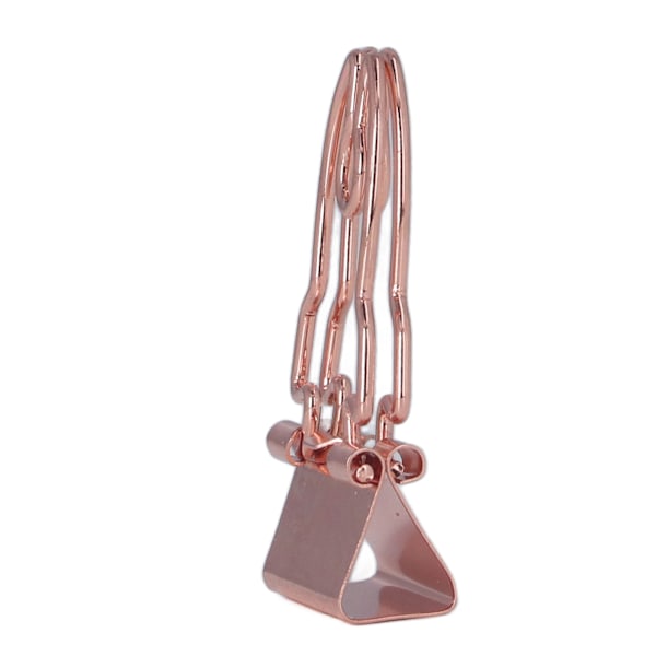 30 kpl Binder Clips Cute Rose Gold Horn Pattern Handle Metal Small Binder Clips Office File Clips With Storage Box