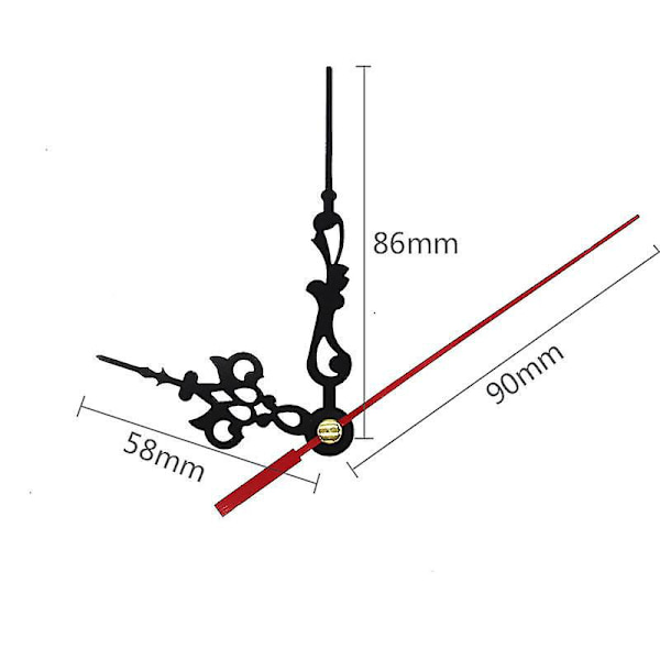 Clockwork Hands Set - Barnklocktillverkningsnålar och tillbehör för gör-det-själv metallpekklockor (modell A)