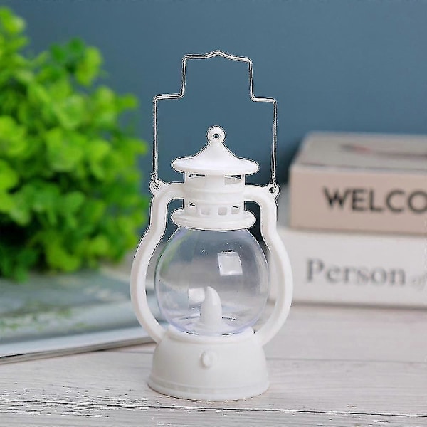 Mini Lyktor 2-pack LED Små Lyktor Inomhus Lyktor Dekorativa Utomhus Hängande Lykta Dekorativ vit guld