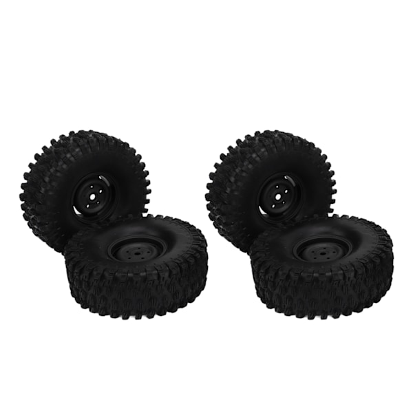 4 kpl:n RC-pyöräsarja 1,9 tuumaa 120 mm halkaisijaltaan muoviset renkaat 1/10 mittakaavan RC maastoautoon musta