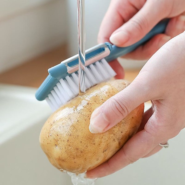 Ruostumattomasta teräksestä valmistettu perunan- ja hedelmänkuorimaveitsi, monitoiminen keittiögrater pitkällä kahvalla